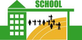 School students learning about battery recycling